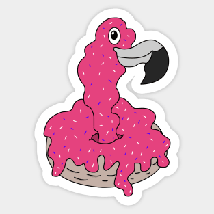 Flamingo Donut Sticker